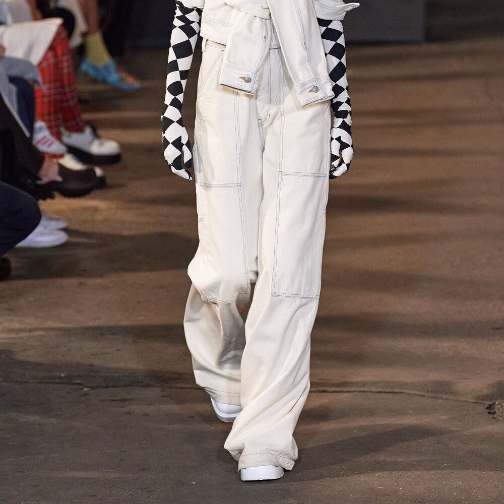 MM6 Maison Margiela SS22 Runway Super Bleach Wide-Leg Pocket Denim